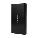 Carcasa VORAGO HDD-202 / Para Disco Duro Y SSD 2.5" / SATA / Puerto USB Tipo C 3.1 / Transferencia 10Gbps / Negro