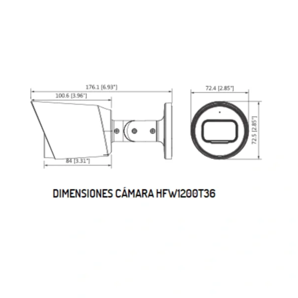 Cámara De Vigilancia DAHUA Tipo Bala / 2Mp / Full HD / Lente 2.8mm, 3.6mm, 6mm / Ir De 30Mts / Para Exterior IP67 / Blanco - Image 3