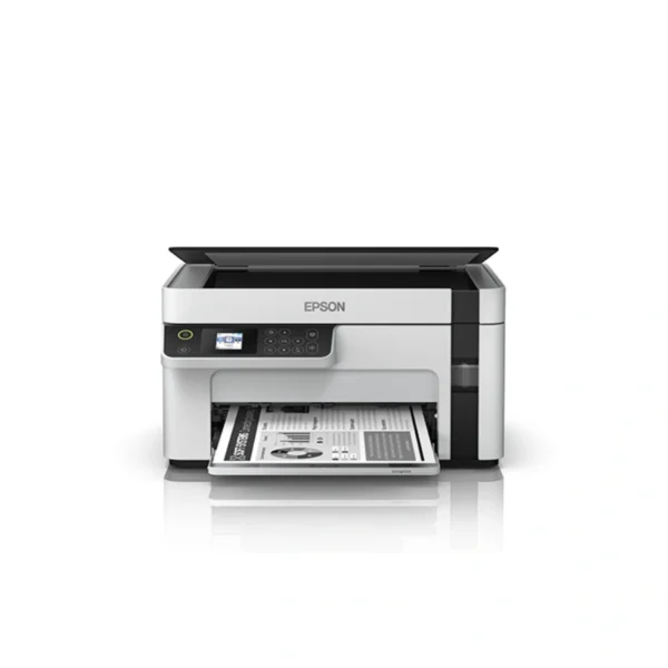 Impresora Fotográfica Inalámbrica EPSON EcoTank M2120 / Inyección De Tinta / 15 Ppm / 1440 x 720 dpi / USB, Wifi / Pantalla LCD 1.44" / Oficio, Carta / Blanco-Negro - Image 1