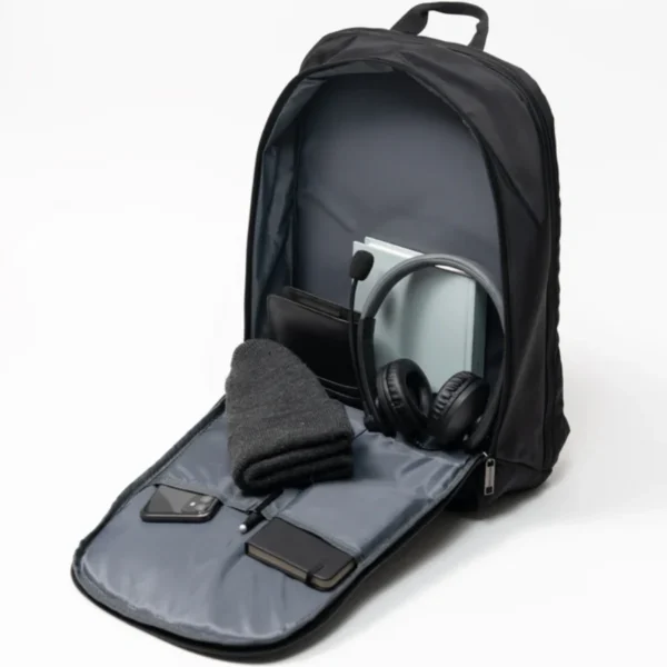 Mochila PERFECT CHOICE Avana / 15.6" / Para Laptop, Viajes, Escuela / Poliéster / Antiderrames, Cómoda Y Ergonómica, Muy Amplia / Negro - Image 4