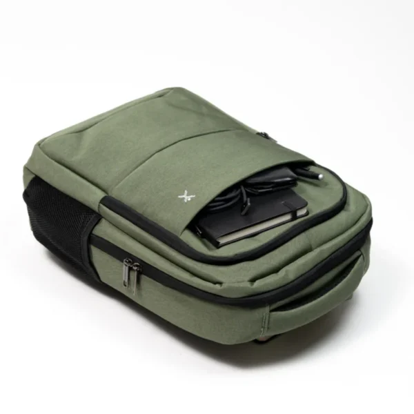 Mochila PERFECT CHOICE Trova / 15.6" / Para Laptop, Viajes, Escuela / Poliéster / Muy Amplia, Cómoda Y Ergonómica, Muy Resistente / Verde (copia) - Image 3