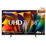 Pantalla Smart TV HISENSE LED UHD 4K 58A6NV / 58" / 3840 X 2160 / Dolby Visión / Compatible Con Alexa / X3 HDMI / X2 USB / WIFI / Bluetooth / RJ45 / 60Hz / Negro
