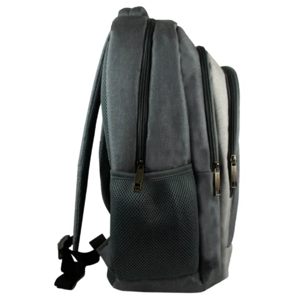 Mochila PERFECT CHOICE Sharp / 15-17" / Para Laptop, Viajes, Escuela / Poliéster / Múltiples Compartimientos, Material Resistente / Color Gris - Image 3