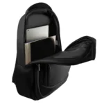 Mochila PERFECT CHOICE Essentials / 15.6" / Para Laptop, Viajes, Escuela / Poliéster / Ligera, Gran Capacidad, Correas Acolchadas, Resistente A Salpicaduras / Negro - Image 5