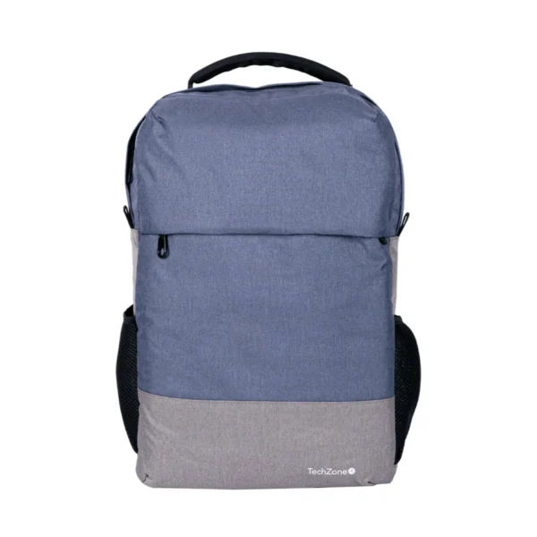 Mochila TECHZONE Strong Blue / 15.6" / Para Laptop / Poliéster / Bolsa Acolchada Para Laptop Y Organizador / Color Azul-Gris - Image 1