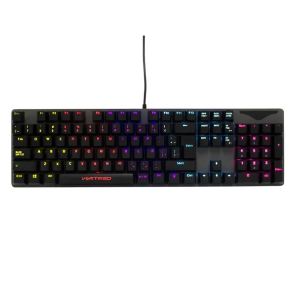 Teclado Gamer VORTRED Bastion RGB / Mecánico / Alámbrico / USB / Cable 1.5 M / Anti-Ghosting / Xinda Blue Switch / Español / Negro - Image 1