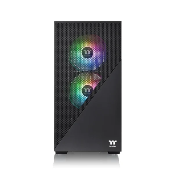 Gabinete THERMALTAKE DIVIDER 170 TG ARGB / Micro-ATX / Cristal Templado / 2 Ventiladores ARGB Incluidos / X2 USB 3.0, USB 2.0, 3.5mm / Negro - Image 3