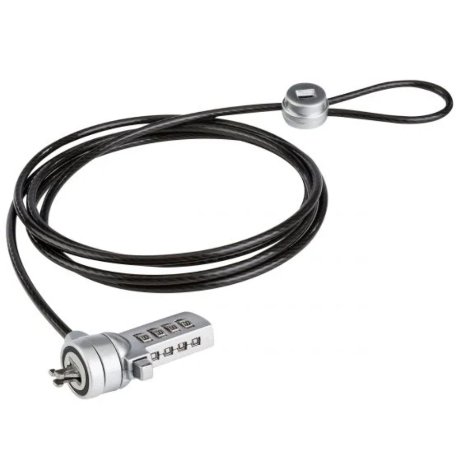 candado-de-seguridad-para-laptop-con-combinacion Candado De Seguridad Para Laptop STEREN COM-225 / Acero / Llave 1.8m / Gris - Image 1