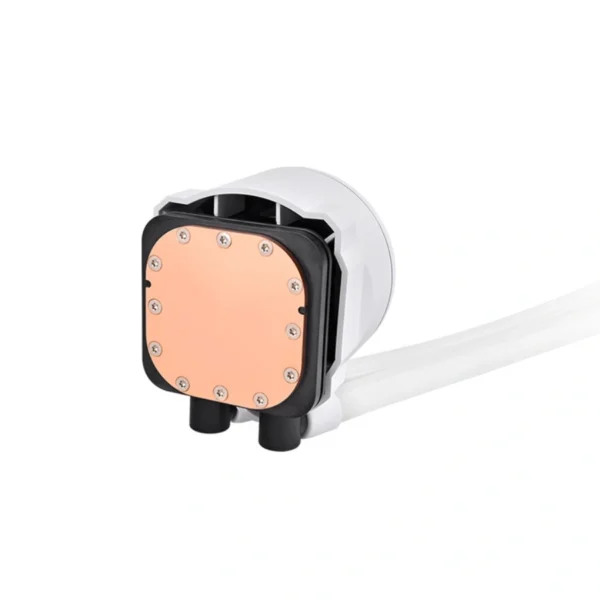 Enfriamiento Liquido AIO THERMALTAKE TH240V2 ARGB SNOW / 240MM / 3300 RPM / 57.05 CFM / 25.8dBA / Intel-AMD / 12V 4-Pin, 5V 3-Pin / Blanco - Image 3