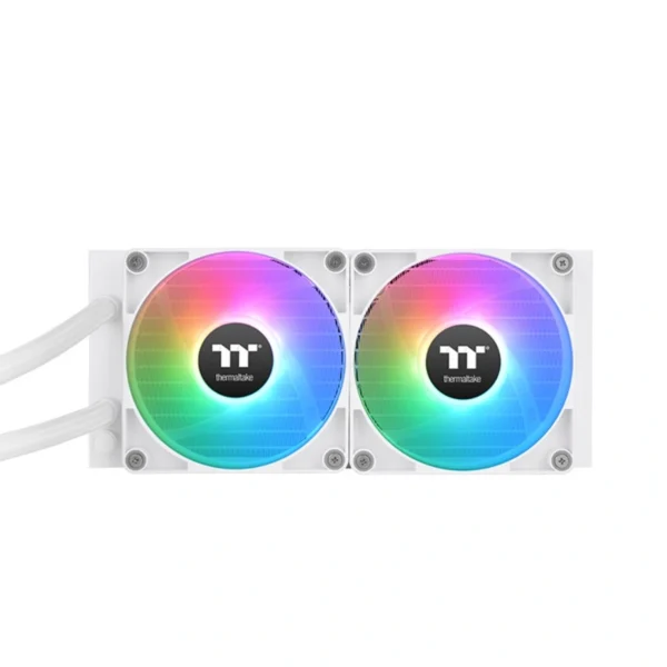 Enfriamiento Liquido AIO THERMALTAKE TH240V2 ARGB SNOW / 240MM / 3300 RPM / 57.05 CFM / 25.8dBA / Intel-AMD / 12V 4-Pin, 5V 3-Pin / Blanco - Image 5