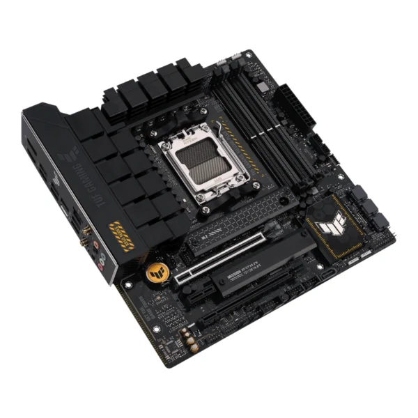Tarjeta Madre ASUS TUF GAMING B650M-PLUS WIFI / Wi-Fi 6 / Aura-Sync / Micro-ATX / AM5 / 192GB X4 DDR5 7600Mhz AMD EXPO / X4 SATA / X2 M.2 PCIe 4.0 / USB-3.2, USB-C 3.2 Gen X3 / X1 HDMI, X1 DisplayPort / Negro - Image 6