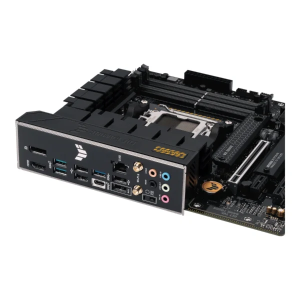 Tarjeta Madre ASUS TUF GAMING B650M-PLUS WIFI / Wi-Fi 6 / Aura-Sync / Micro-ATX / AM5 / 192GB X4 DDR5 7600Mhz AMD EXPO / X4 SATA / X2 M.2 PCIe 4.0 / USB-3.2, USB-C 3.2 Gen X3 / X1 HDMI, X1 DisplayPort / Negro - Image 8