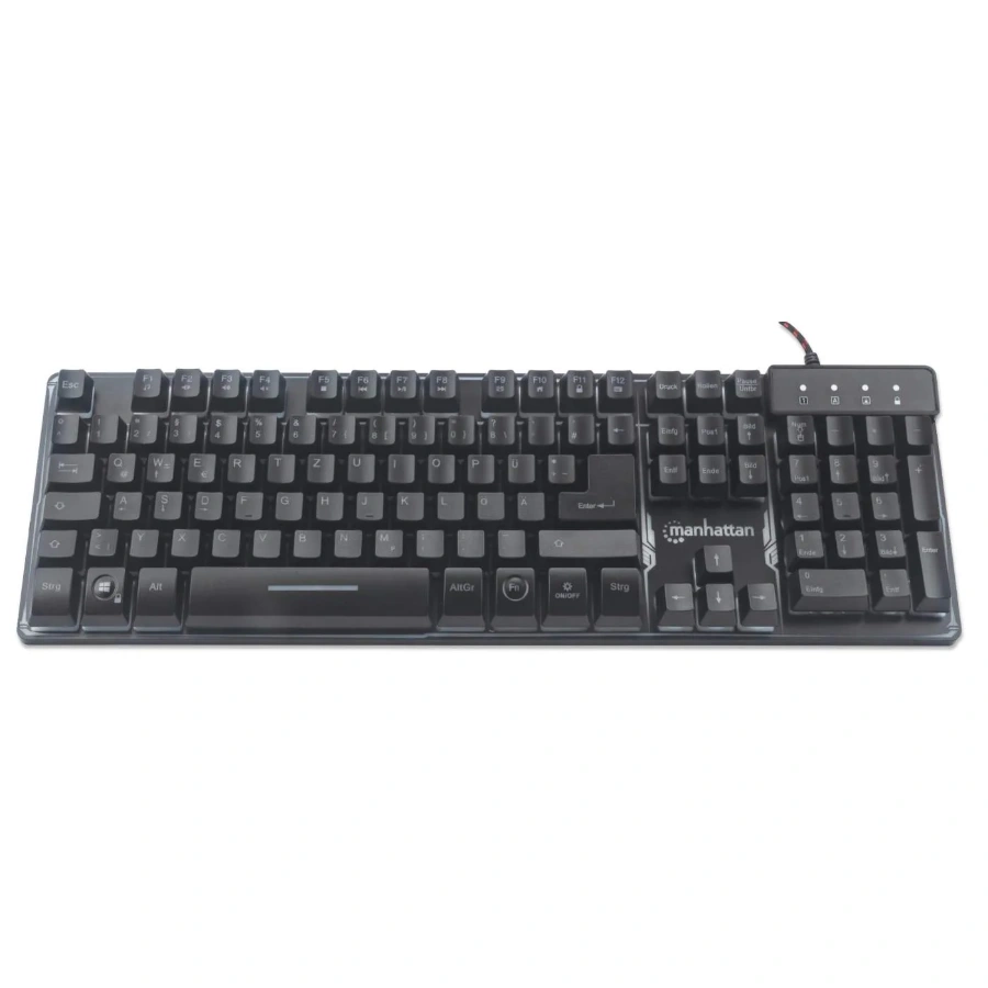 Teclado Gamer MANHATTAN RGB / Alámbrico / USB / Cable 1.5 M / 19 Teclas ...