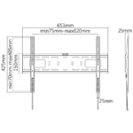 Soporte De Pared MANHATTAN 461986 / VESA / Para Pantalla 37"- 70"/ Hasta 50kg / Instalación Fija / Negro - Image 5