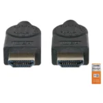 Cable HDMI MANHATTAN 355353 / De Alta Velocidad / 4K A 60Hz / Macho A Macho / Blindado / 3M / Color Negro - Image 4