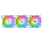 Kit de 3 Ventiladores THERMALTAKE SWAFAN EX14 / 140MM / ARGB SYNC / Conexión Magnética / Aspas Reversibles / 2000 RPM / 81.6 CFM / 34.5 dB-A / 4Pin 12V, 3Pin 5V / Azul/Blanco - Image 4
