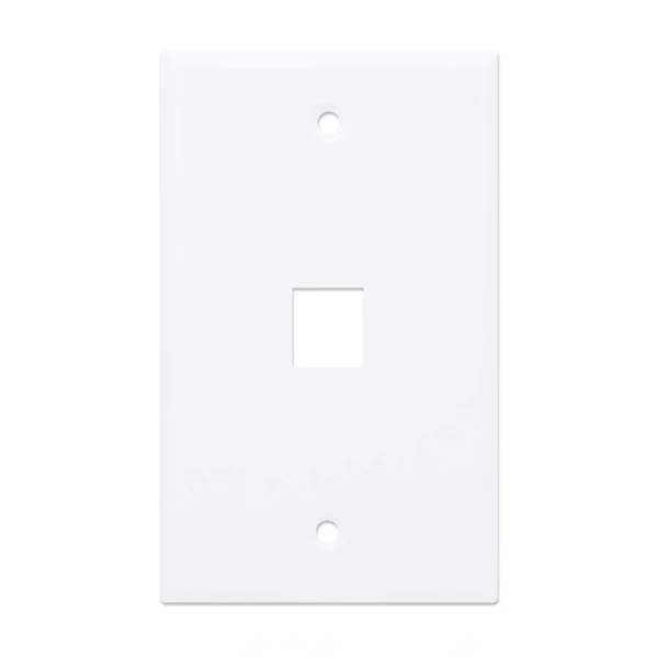 Tapa Para Caja INTELLINET / De Pared / Faceplate Placa / 1 Salida / Blanco - Image 1