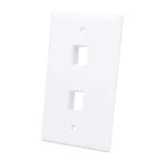 Tapa Para Caja INTELLINET / De Pared / Faceplate Placa / 2 Salidas / Blanco - Image 2