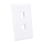Tapa Para Caja INTELLINET / De Pared / Faceplate Placa / 2 Salidas / Blanco - Image 3