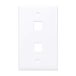 Tapa Para Caja INTELLINET / De Pared / Faceplate Placa / 2 Salidas / Blanco
