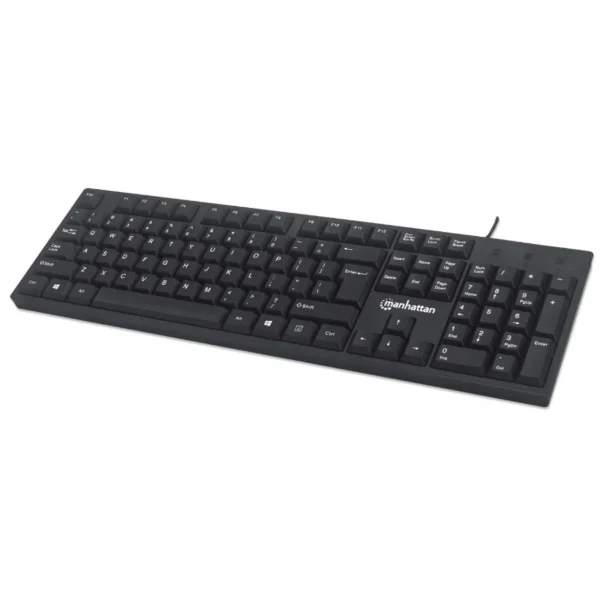Teclado MANHATTAN 179324 / Alámbrico / Conexión USB / Cable 1.3 M / 104 Teclas / Inglés / Negro - Image 4