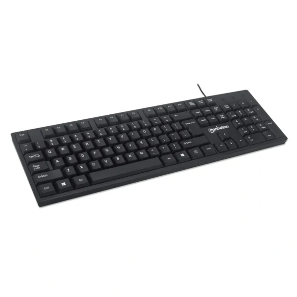 Teclado MANHATTAN 179324 / Alámbrico / Conexión USB / Cable 1.3 M / 104 Teclas / Inglés / Negro - Image 3