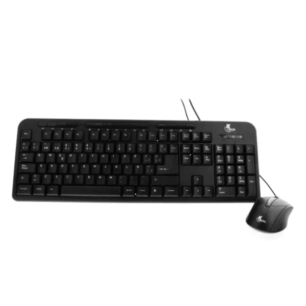 Kit De Teclado Y Mouse XTECH XTK-301S / Membrana / Alámbrico / USB / Cable 1.3m / Teclas Multimedia / 1000DPI / 3 Botones / Español / Negro - Image 1