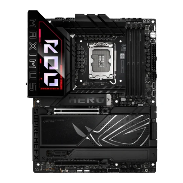 Tarjeta Madre ASUS ROG MAXIMUS Z890 HERO / ATX / LGA 1851 / 192 GB X4 DDR5 9200 MHz, XMP / X4 SATA / X3 M.2 PCIe 5.0 x4, X4 M.2 PCIe x4 / HDMI, USB, USB-C, 3.5 MM / Wi-Fi 7 / BIOS Flashback / Aura Sync / Negro - Image 2
