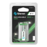 Batería STEREN BAT-NM-9V / Cuadrada / Contiene 1 Pza / 9 V / 200 mAh / 500 Ciclos / Recargable / Múltiples Usos