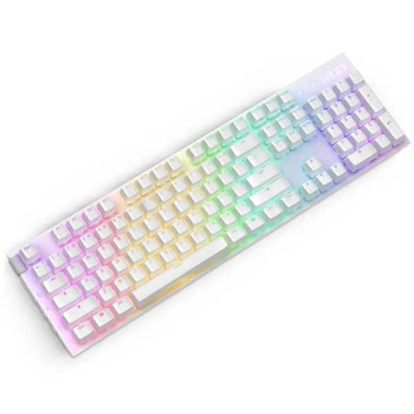 Teclado Mecánico Gamer NZXT Function 2 RGB / Alámbrico / Cable USB C 2M / Interruptores ópticos NZXT Swift / Inglés Sin Ñ / Anti-Ghosting / Color Blanco - Image 3