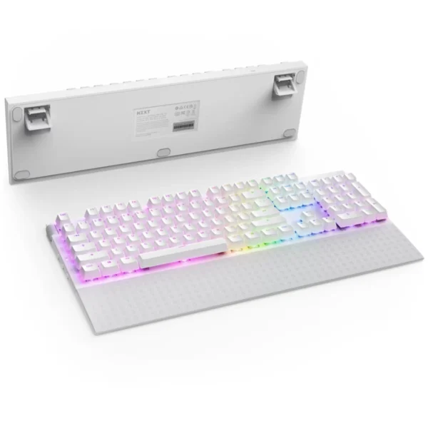 Teclado Mecánico Gamer NZXT Function 2 RGB / Alámbrico / Cable USB C 2M / Interruptores ópticos NZXT Swift / Inglés Sin Ñ / Anti-Ghosting / Color Blanco - Image 4
