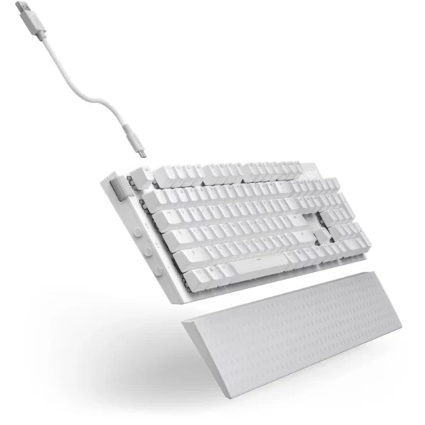 Teclado Mecánico Gamer NZXT Function 2 RGB / Alámbrico / Cable USB C 2M / Interruptores ópticos NZXT Swift / Inglés Sin Ñ / Anti-Ghosting / Color Blanco - Image 5