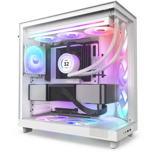 Kit De 2 Ventiladores NZXT F360 RGB Core / 120mm / 500-2400 RPM / 75.12 CFM / 30 dbA / PWM De 8 Pines / Blanco - Image 6