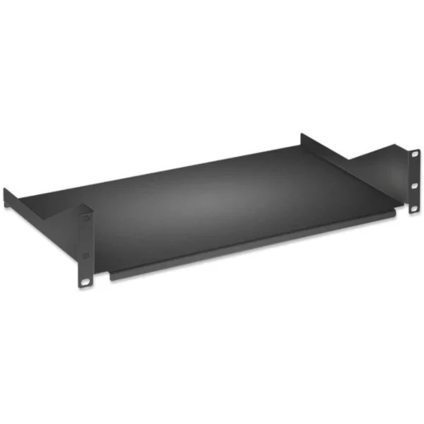 Charola INTELLINET 710916 / 19" / Fija / 25 Kg Max / Montaje En Pared Y Gabinetes / Color Negro - Image 1