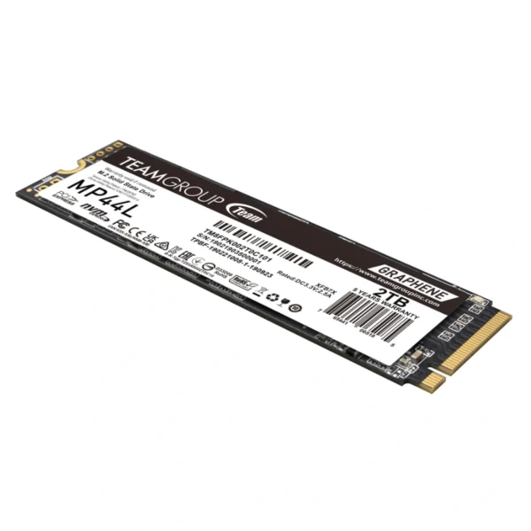 Unidad SSD M.2 NVME TEAMGROUP MP44L / 2TB / 2280 / NVMe M.2 / PCIe 4.0 x4 / Lectura 4800 MB/s, Escritura 4400 MB/s / Retail / Color Negro - Image 2