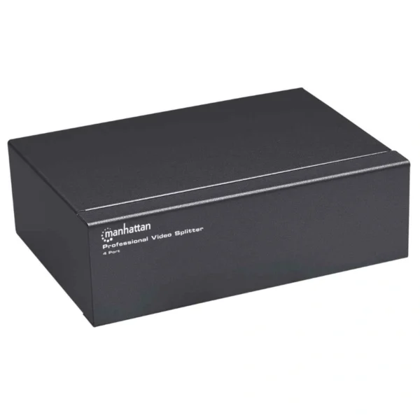 Video Splitter Profesional MANHATTAN 207348 / X1 VGA IN, X4 VGA OUT / Macho A Hembra / Hasta 1080P FHD / Alta Definición / Color Negro - Image 2
