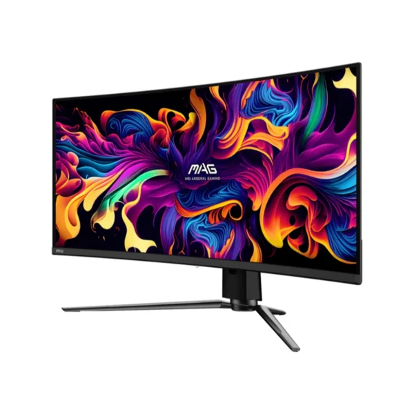Monitor Gamer MSI MAG 341CQP QD-OLED / 34" / 3440X1440 / 175Hz / Panel QD-OLED / Curvo / 0.03MS / HDMI, DP, 3.5 MM, USB, USB-C / HDR / Montaje VESA / Adaptative Sync / Ultrawide / Anti-Flickering / Negro - Image 3