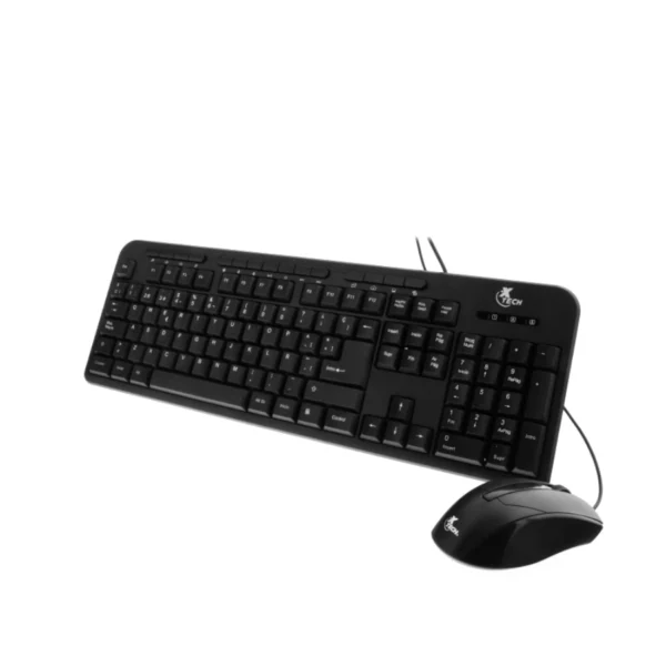 Kit De Teclado Y Mouse XTECH XTK-301S / Membrana / Alámbrico / USB / Cable 1.3m / Teclas Multimedia / 1000DPI / 3 Botones / Español / Negro - Image 3