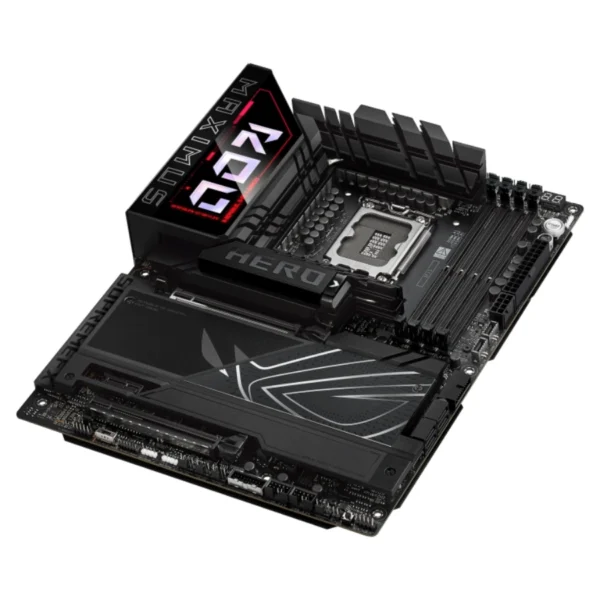 Tarjeta Madre ASUS ROG MAXIMUS Z890 HERO / ATX / LGA 1851 / 192 GB X4 DDR5 9200 MHz, XMP / X4 SATA / X3 M.2 PCIe 5.0 x4, X4 M.2 PCIe x4 / HDMI, USB, USB-C, 3.5 MM / Wi-Fi 7 / BIOS Flashback / Aura Sync / Negro - Image 4