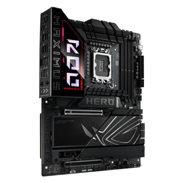 Tarjeta Madre ASUS ROG MAXIMUS Z890 HERO / ATX / LGA 1851 / 192 GB X4 DDR5 9200 MHz, XMP / X4 SATA / X3 M.2 PCIe 5.0 x4, X4 M.2 PCIe x4 / HDMI, USB, USB-C, 3.5 MM / Wi-Fi 7 / BIOS Flashback / Aura Sync / Negro - Image 5