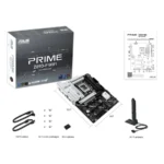 Tarjeta Madre ASUS PRIME Z890-P WIFI / ATX / LGA1851 / 192GB X4 DDR5 8666Mhz, XMP / X4 SATA / X1 M.2 PCIe 5.0 x4, X3 M.2 PCIe 4.0 x4 / HDMI, DP, USB, USB-C, 3.5 MM / Wi-Fi 7 / BIOS Flashback / Aura Sync / Blanco - Image 9