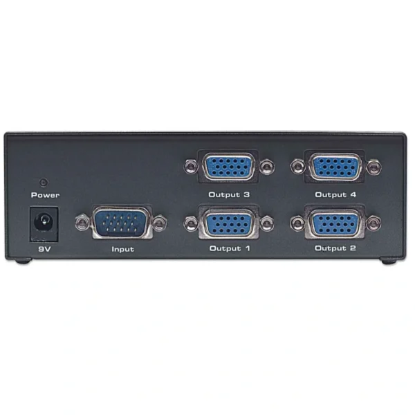 Video Splitter Profesional MANHATTAN 207348 / X1 VGA IN, X4 VGA OUT / Macho A Hembra / Hasta 1080P FHD / Alta Definición / Color Negro - Image 6