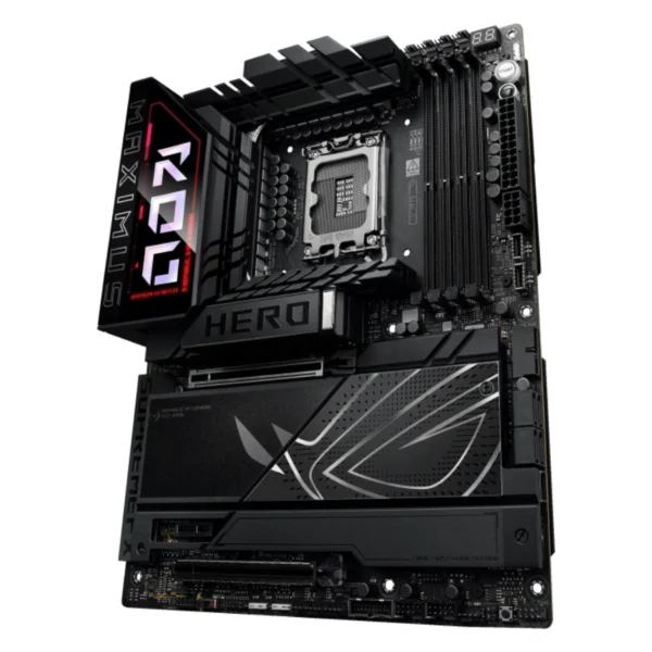 Tarjeta Madre ASUS ROG MAXIMUS Z890 HERO / ATX / LGA 1851 / 192 GB X4 DDR5 9200 MHz, XMP / X4 SATA / X3 M.2 PCIe 5.0 x4, X4 M.2 PCIe x4 / HDMI, USB, USB-C, 3.5 MM / Wi-Fi 7 / BIOS Flashback / Aura Sync / Negro - Image 8