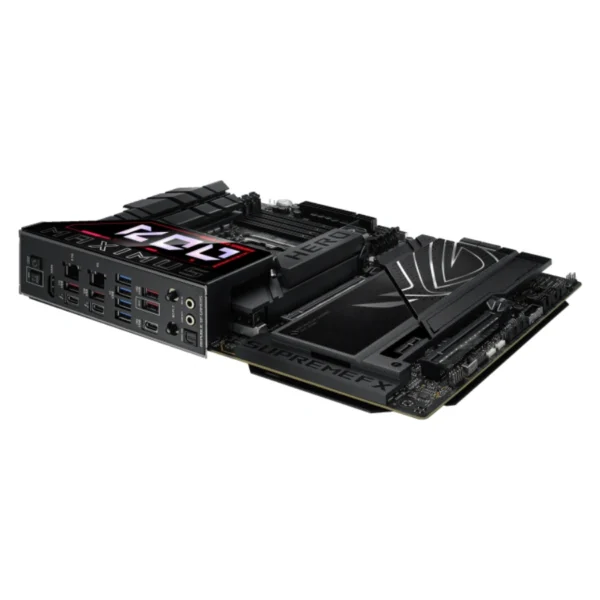 Tarjeta Madre ASUS ROG MAXIMUS Z890 HERO / ATX / LGA 1851 / 192 GB X4 DDR5 9200 MHz, XMP / X4 SATA / X3 M.2 PCIe 5.0 x4, X4 M.2 PCIe x4 / HDMI, USB, USB-C, 3.5 MM / Wi-Fi 7 / BIOS Flashback / Aura Sync / Negro - Image 9