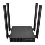 Ruteador Inalámbrico TP-LINK ARCHER C50 V6 / Hasta 867 Mbps / 5 GHz-2.4 Ghz / Access Point, Enrutador, Extensor De Rango / 4 Antenas Externas Ajustables / Negro