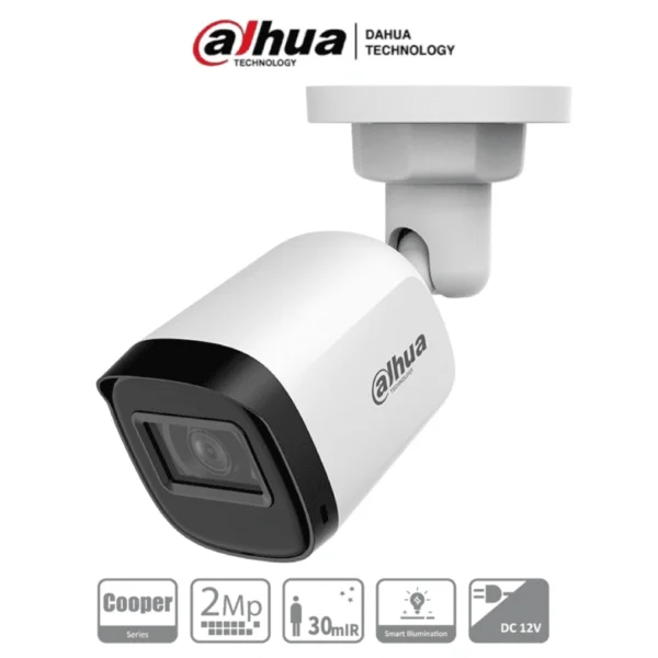 Cámara IP De Vigilancia DAHUA / 2Mp / Lente Fijo 3.6mm / Ir De Luz 30Mts / Visión Nocturna / Soporta CVI, CVBS, AHD, TVI / Para Exterior IP67 / Metálica / Color Blanco - Image 1