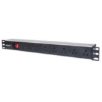 Barra Multicontactos INTELLINET 713993 / 8 Contactos / Tipo EU / 125V / 15A / Protección Contra Sobrecargas / Montaje En Rack De 19" / Negro - Image 2
