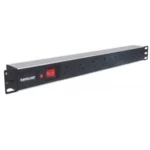 Barra Multicontactos INTELLINET 713993 / 8 Contactos / Tipo EU / 125V / 15A / Protección Contra Sobrecargas / Montaje En Rack De 19" / Negro - Image 4