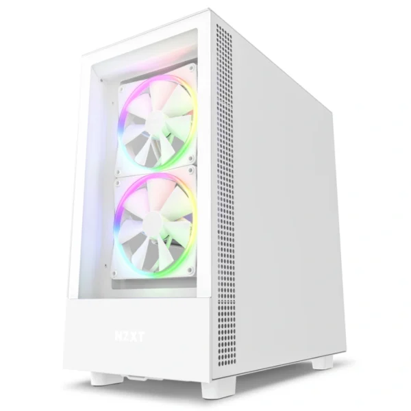 Gabinete NZXT H5 Elite / ATX / Incluye 2 Ventiladores RGB + 1 Normal / Cristal Templado / USB 3.2, 3.5 mm / Blanco - Image 2
