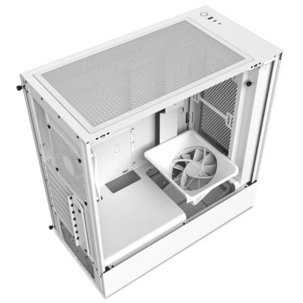 Gabinete NZXT H5 Flow / ATX / 2 Ventiladores Incluidos / Cristal Templado / USB 3.2, 3.5 mm / Frontal Perforado Para Alto Flujo De Aire / Blanco - Image 3